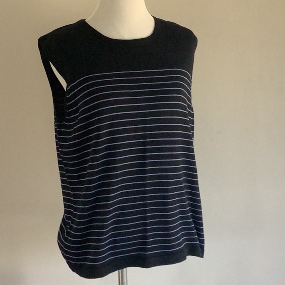City Silk striped Knit Tank, X-Large, Like New